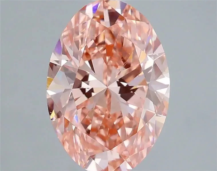 2.00ct Oval Lab Grown Diamond (Colour Fancy Vivid Pink, Clarity VS1, IGI Certified)
