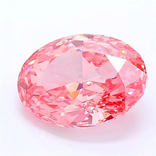 2.01ct Oval Lab Grown Diamond (Colour Fancy Vivid Pink, Clarity VS2, IGI Certified)