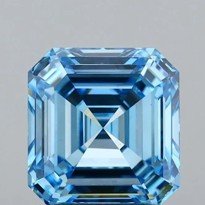2.02ct Asscher Lab Grown Diamond (Colour Fancy Vivid Blue, Clarity VVS2, IGI Certified)