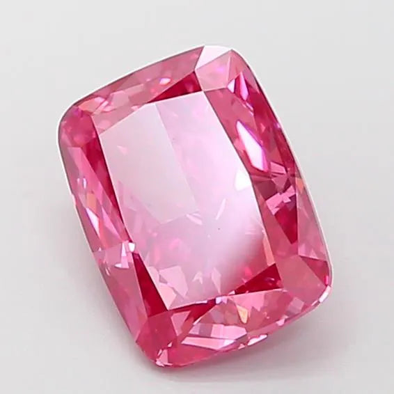 2.09ct Cushion modified Lab Grown Diamond (Colour Fancy Vivid Pink, Clarity VS1, IGI Certified)