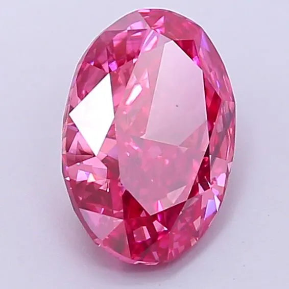 2.09ct Oval Lab Grown Diamond (Colour Fancy Vivid Pink, Clarity SI1, IGI Certified)