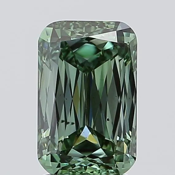 2.58ct Cushion modified Lab Grown Diamond (Colour Fancy Vivid Green, Clarity SI1, IGI Certified)