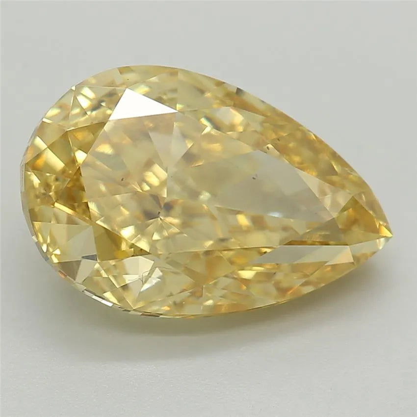2.92ct Pear Lab Grown Diamond (Colour Fancy Intense Yellow, Clarity VS2, IGI Certified)