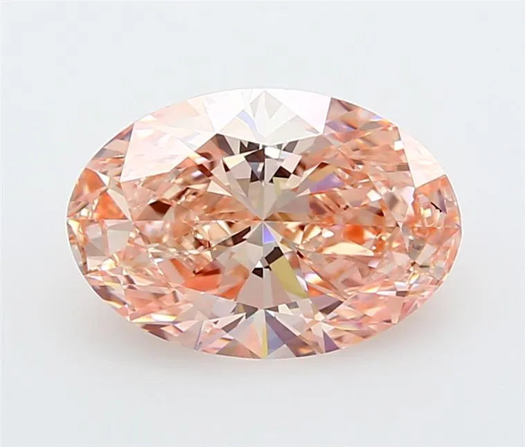 3.03ct Oval Lab Grown Diamond (Colour Fancy Vivid Pink, Clarity VVS2, IGI Certified)