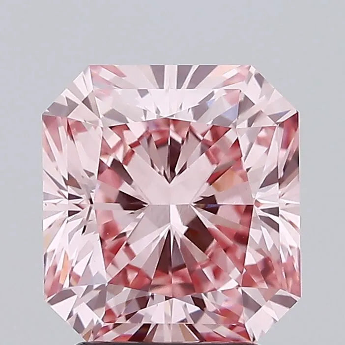 3.11ct Radiant Lab Grown Diamond (Colour Fancy Vivid Pink, Clarity VS1, IGI Certified)