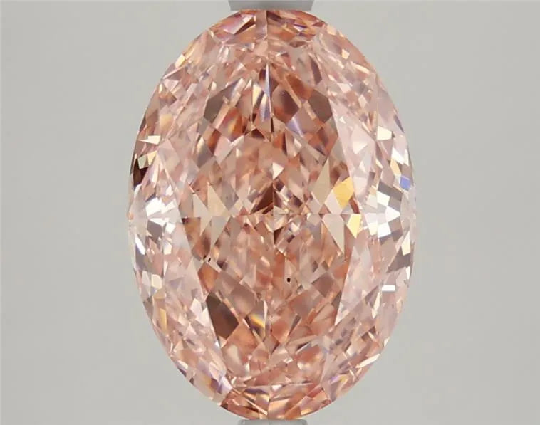 3.15ct Oval Lab Grown Diamond (Colour Fancy Vivid Pink, Clarity VS2, IGI Certified)