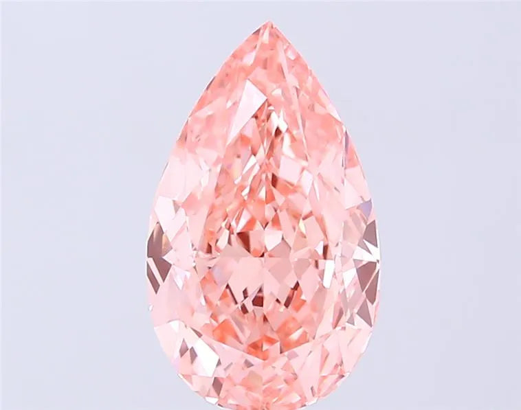 3.31ct Pear Lab Grown Diamond (Colour Fancy Vivid Pink, Clarity VS1, IGI Certified)