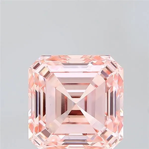 3.50ct Square emerald Lab Grown Diamond (Colour Fancy Intense Pink, Clarity VS2, IGI Certified)
