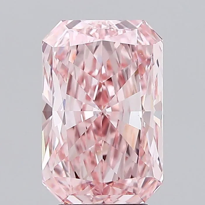 3.53ct Radiant Lab Grown Diamond (Colour Fancy Vivid Pink, Clarity VVS2, IGI Certified)