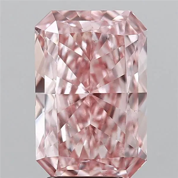 3.55ct Radiant Lab Grown Diamond (Colour Fancy Intense Brownish Pink, Clarity VS2, IGI Certified)