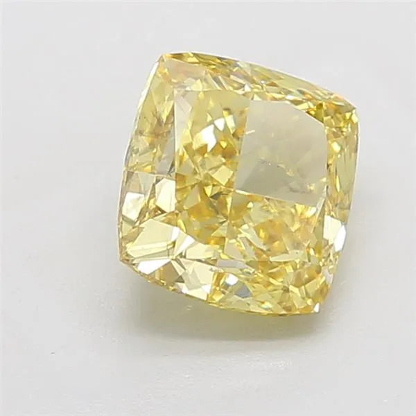 3.57ct Cushion modified Lab Grown Diamond (Colour Fancy Intense Yellow, Clarity VS2, IGI Certified)