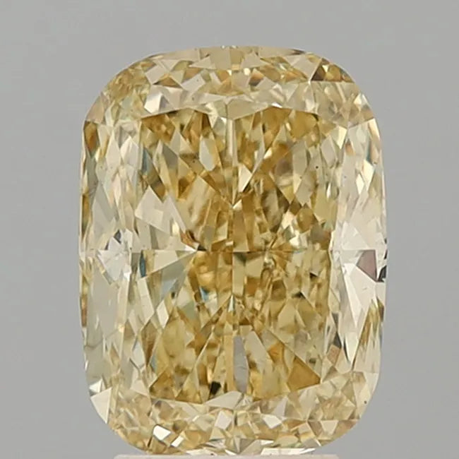 4.00ct Cushion modified Lab Grown Diamond (Colour Fancy Yellow, Clarity VS2, IGI Certified)