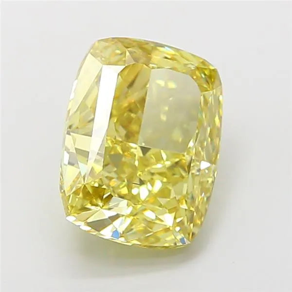 4.02ct Cushion modified Lab Grown Diamond (Colour Fancy Intense Yellow, Clarity VS2, IGI Certified)