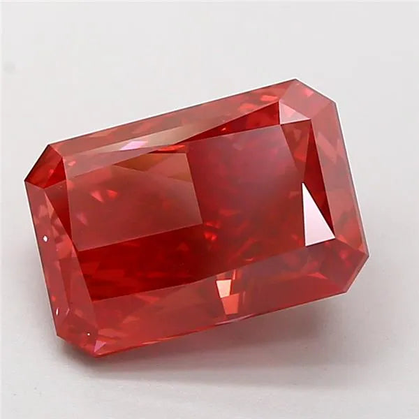 4.09ct Radiant Lab Grown Diamond (Colour Fancy Vivid Red, Clarity VVS2, IGI Certified)