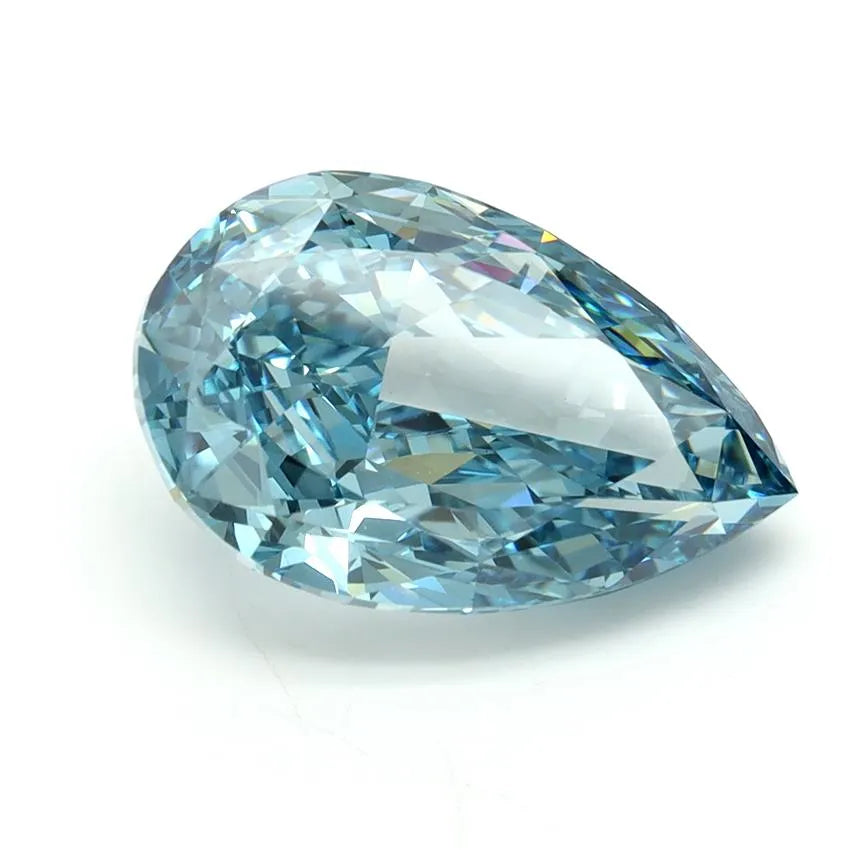4.60ct Pear Lab Grown Diamond (Colour Fancy Vivid Blue, Clarity VVS2, IGI Certified)