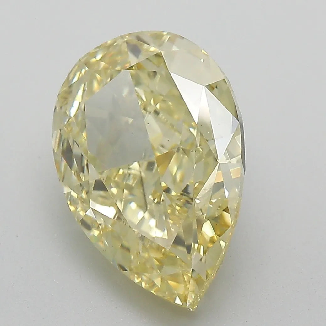 4.92ct Pear Lab Grown Diamond (Colour Fancy Vivid Yellow, Clarity VS1, IGI Certified)