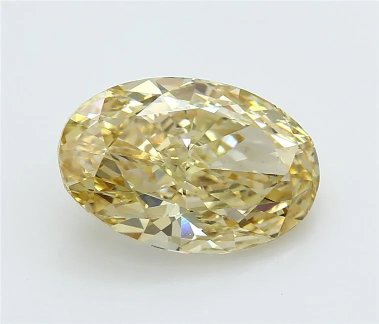 5.02ct Oval Lab Grown Diamond (Colour Fancy Yellow, Clarity VS1, IGI Certified)