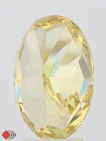 5.03ct Oval Lab Grown Diamond (Colour Fancy Vivid Yellow, Clarity VS2, IGI Certified)