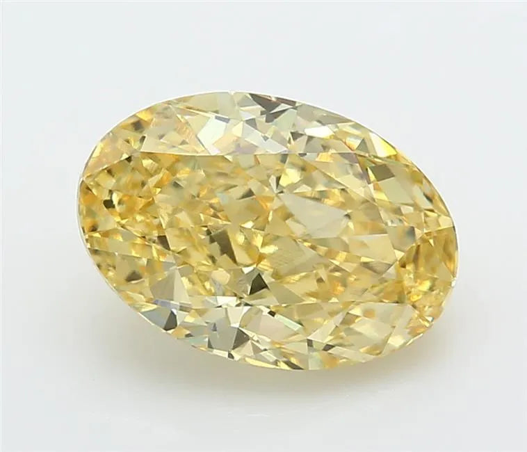 5.08ct Oval Lab Grown Diamond (Colour Fancy Yellow, Clarity VVS2, IGI Certified)