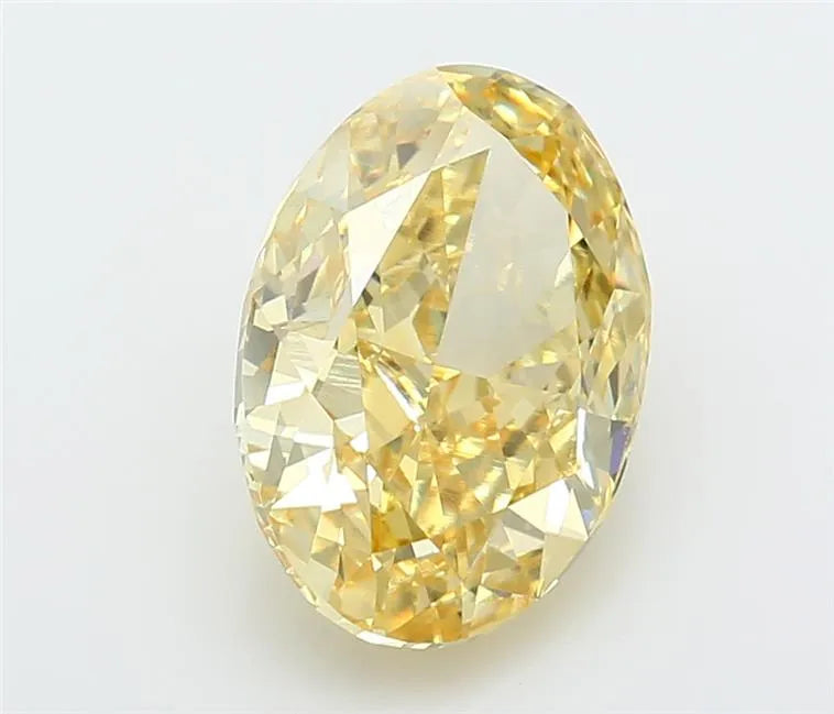5.12ct Oval Lab Grown Diamond (Colour Fancy Yellow, Clarity VVS2, IGI Certified)