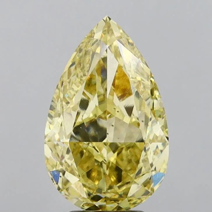 5.20ct Pear Lab Grown Diamond (Colour Fancy Yellow, Clarity VVS2, IGI Certified)