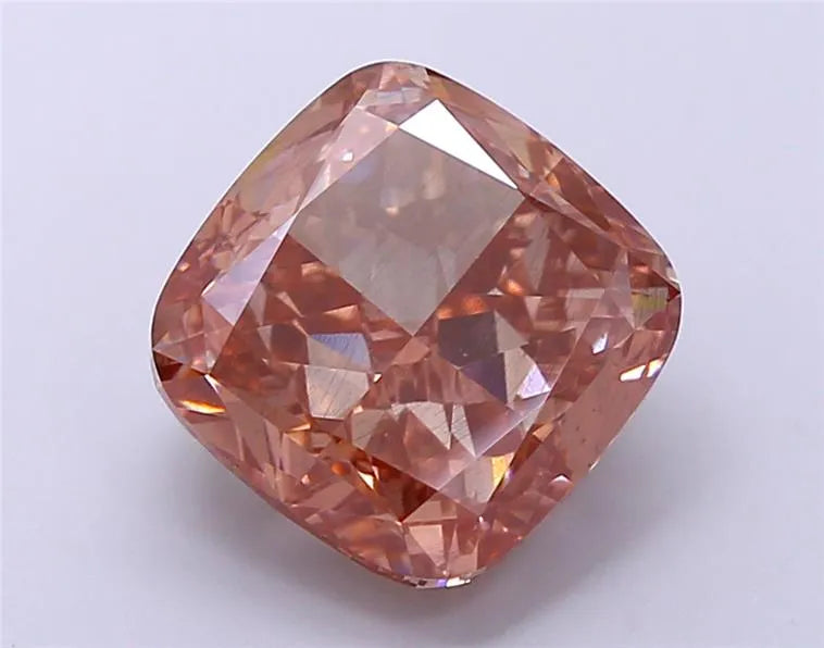 5.53ct Cushion modified Lab Grown Diamond (Colour Fancy Pink Brown, Clarity SI1, IGI Certified)